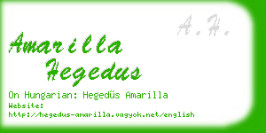amarilla hegedus business card